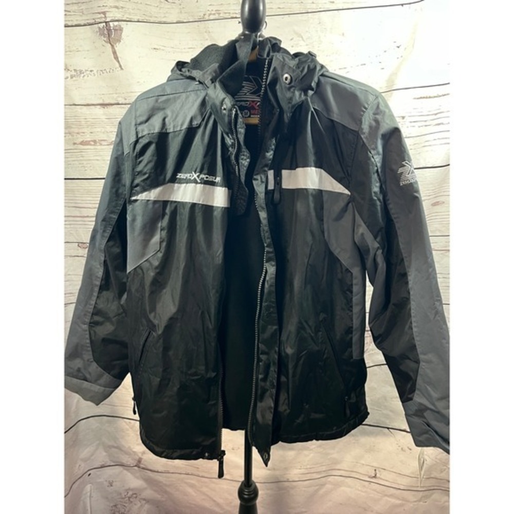 Karbon ZeroXposur‎ 2XL Mens Black Gray Hooded snow Jacket